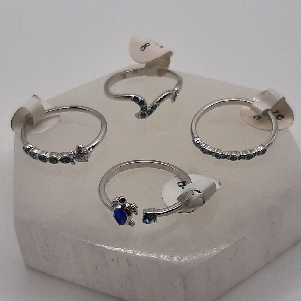 R890 Turtle Ring Set Plated - Fragrant Jewels